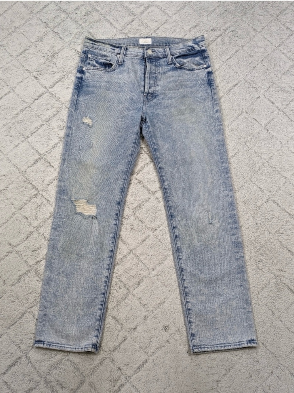 MOTHER Light Blue Washed Denim Jeans